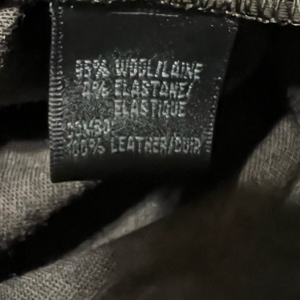 Lafayette 148 Brown Front Leather Panel w/Knit Long Sleeves & Back Top Size XL - Picture 10 of 11